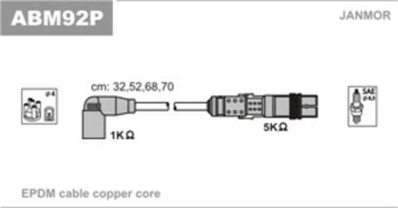 Tändkabelsats, audi,seat,vw, 06A 905 409 A, 06A 905 409 E, 06A 905 409 F, 06A 905 409 H, 06A 905 409 L, 06A 905 409 M, 06A90540