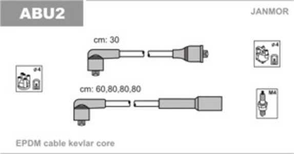 Tändkabelsats, audi 100 c3 avant, 100 c3 sedan, coupe b2, coupe b3