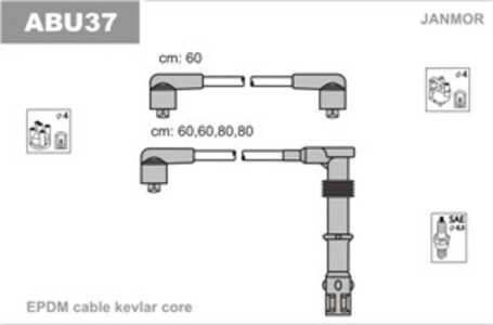 Tändkabelsats, vw corrado, golf ii, golf iii, jetta ii, passat b3/b4, passat b3/b4 variant, scirocco, 037 905 409 B, 037905409B