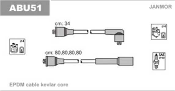 Tändkabelsats, audi a4 b5, a4 b5 avant, N10204402, N10243611