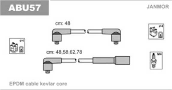 Tändkabelsats, seat arosa, vw lupo i, polo classic iii, polo variant, 032905483G, N104300.03