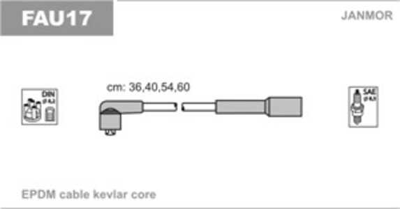 Tändkabelsats, fiat,lancia, 46749624, 55202897, 55203737, 75 981 55, 76 339 60, 7735340, 7776810