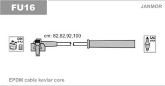 Tändkabelsats, ford ka, sierra ii, sierra halvkombi ii, sierra turnier ii, 1037294, 6486347, 6772370, 6831204