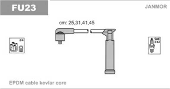 Tändkabelsats, ford fiesta iv, focus i, focus sedan i, focus turnier i, puma, 0972031F9HE, 0972031FUHE