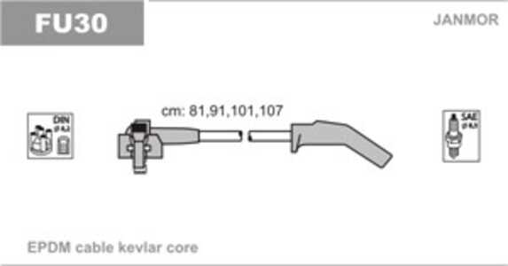 Tändkabelsats, ford escort vi, escort sedan vi, escort turnier vi, fiesta iv, fiesta skåp/stor limousine, ka, mazda 121 iii, 09