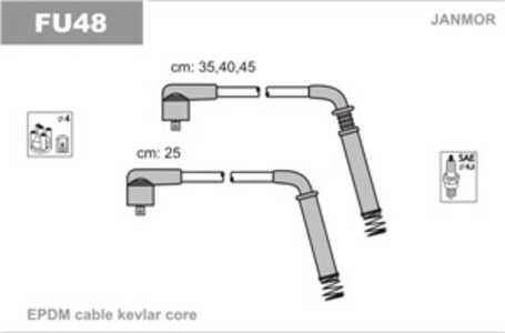 Tändkabelsats, ford fiesta v, fiesta van v, ka, street ka, 1319060, 1319061, 1319062, 1319063, XS6F-12286-B4C