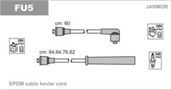 Tändkabelsats, ford, 1063609, 1063610, 1063611, 6170394, 6170395, 6170396, 6170397