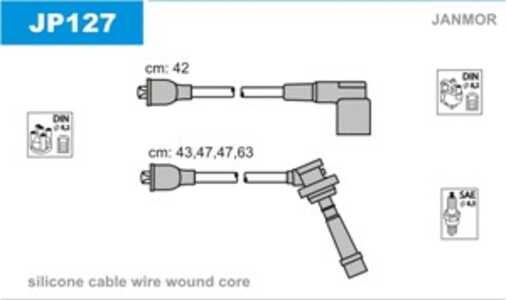 Tändkabelsats, suzuki wagon r+ halvkombi, 33705-75F02, 33705-75F03