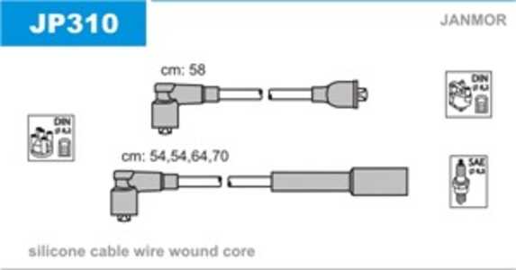 Tändkabelsats, suzuki samurai terrängbil täckt, sj413, vitara, vitara cabrio, 33700-56B20, 33700-58B21, 33700-60A10, 33700-60A2