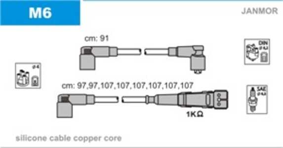 Tändkabelsats, mercedes-benz s-klass [w126], s-klass coupé [c126], sl [r107], 116 150 12 19, 116 150 13 19, 1161506018, 1171500