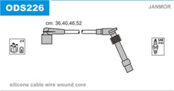 Tändkabelsats, opel corsa b, omega b, omega b kombi, vectra b, vectra b halvkombi, vectra b kombi, 1612597, 1612608, 1612657, 1