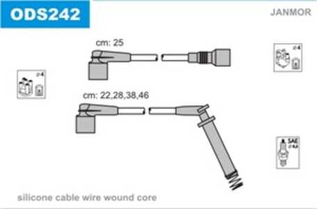 Tändkabelsats, opel corsa a halvkombi, vectra a halvkombi, 1282095, 1612557, 90443691, 90443943