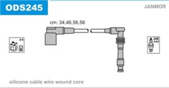 Tändkabelsats, opel corsa b, zafira a minibus,  minivan, 1282146, 1282147, 1282153, 1282154, 1282155, 1282156, 1612561, 9051876