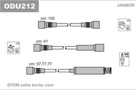 Tändkabelsats, opel frontera a sport, omega a, omega a kombi, 1612497, 1612531, 90350555, 90442064