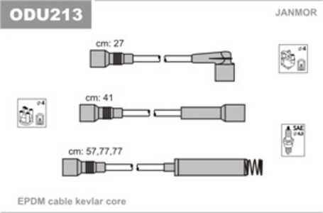 Tändkabelsats, opel calibra a, corsa a tr, vectra a, vectra a halvkombi, 1612498, 1612499, 1612500, 1612530, 1612536, 1612537, 