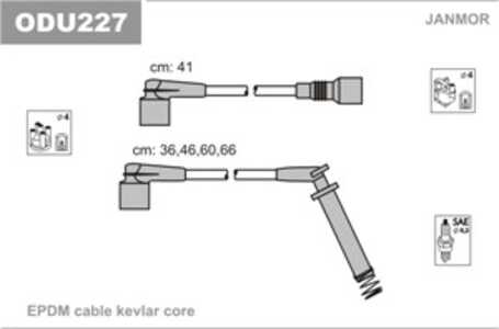 Tändkabelsats, opel,vauxhall, 1612509, 1612533, 1612541, 1612544, 1612556, 1612557, 1612559, 90337743, 90337744, 90413606, 9044