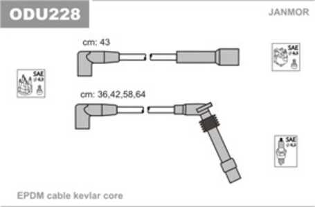 Tändkabelsats, opel,vauxhall, 1612609, 1612610, 90510852, 90510853