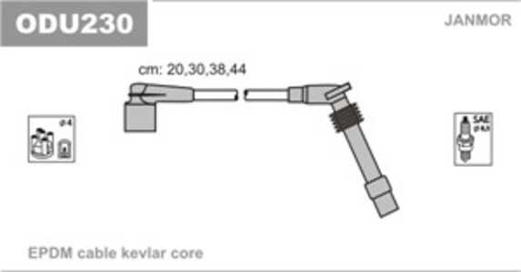 Tändkabelsats, opel,vauxhall, 1612543, 1612591, 1612592, 1612608, 90487569, 90510851