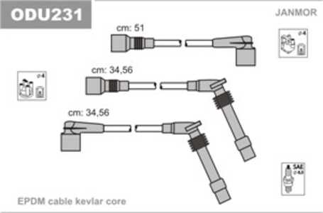 Tändkabelsats, opel,vauxhall, 1282121, 1282122, 1282123, 1282124, 1282587, 1612611, 1612612, 90449884, 90510854, 90510855, 9051