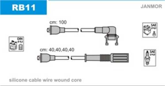 Tändkabelsats, renault 11, 9, super 5, 7701349467