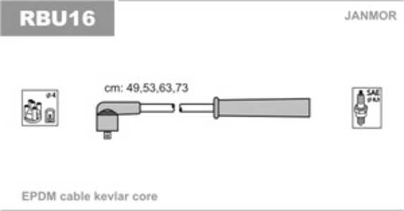 Tändkabelsats, renault clio i, kangoo, kangoo express, megane scenic, twingo i, twingo skåp/halvkombi i, 77 00 114 549, 7700107