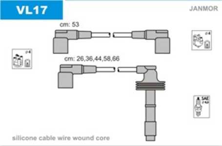 Tändkabelsats, renault safrane ii, volvo 850, 850 kombi, c70 cabriolet i, c70 coupé i, s60 i, s70, s80 i, v70 i, v70 ii, 133587