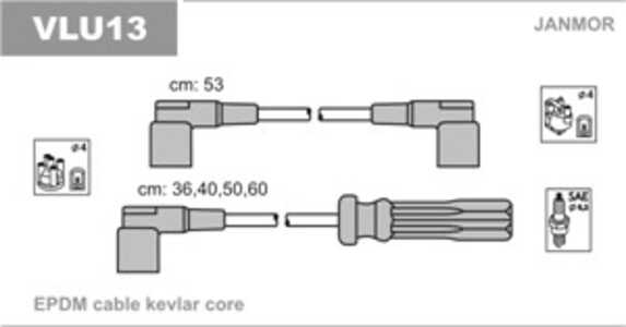 Tändkabelsats, volvo 740, 740 kombi, 760, 760 kombi, 940, 940 ii, 940 kombi, 940 kombi ii, 960, 960 kombi, 271483