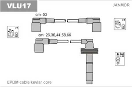 Tändkabelsats, renault safrane ii, volvo 850, 850 kombi, c70 cabriolet i, c70 coupé i, s60 i, s70, s80 i, v70 i, v70 ii, 133587