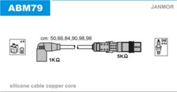 Tändkabelsats, vw transporter buss iv, transporter skåp iv, 021 905 409 AA