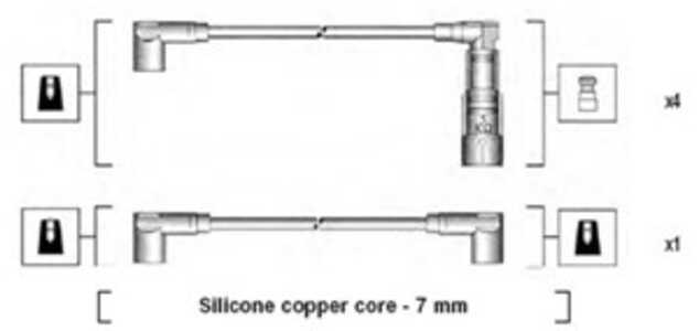Tändkabelsats, alfa romeo 155, 33, 33 sportwagon, 60537826, 60537945, 60537946, 60538409