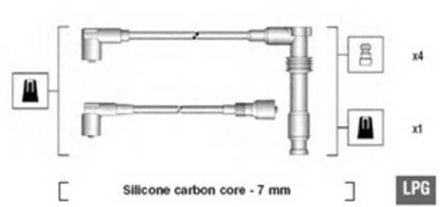 Tändkabelsats, opel calibra a, vectra a, 1612505, 90 350 567