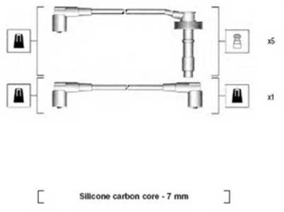 Tändkabelsats, volvo 850, 850 kombi, 940 kombi ii, c70 cabriolet i, c70 coupé i, s70, v70 i, 1335874-2, 7431335874, 7439135700,