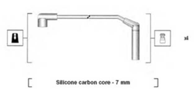 Tändkabelsats, mitsubishi colt iii, colt iv, colt v, lancer iv, lancer v, lancer vi, lancer halvkombi iv, MD180171, MD332243, M