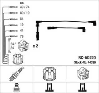 Tändkabelsats, audi 100 c4 avant, 100 c4 sedan, a6 c4, a6 c4 avant, 077 905 441 B, 077 905 531 A, 077 905 532 A, 077 905 533 A,