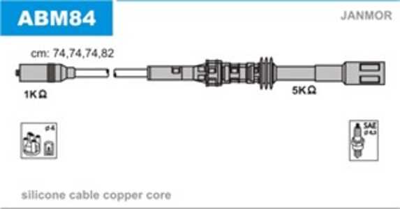 Tändkabelsats, audi a3, seat leon, toledo ii, skoda octavia i, octavia combi i, vw bora i, bora variant, 06A 905 409 G, 06A9054