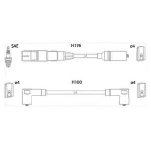 Tändkabelsats, vw golf iii, golf cabriolet iii, golf cabriolet iv, golf variant iii, 037905483C