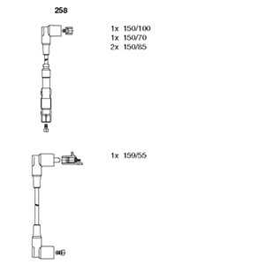 Tändkabelsats, mercedes-benz, 102 150 19 18, 102 150 20 18, 102 150 21 18, 102 150 28 18, 102 150 29 18, A 102 150 19 18, A 102