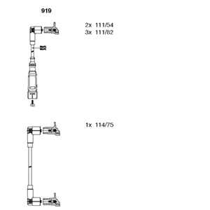 Tändkabelsats, vw transporter buss iv, transporter flak/chassi iv, transporter skåp iv