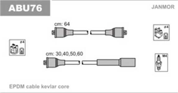 Tändkabelsats, vw passat b3/b4