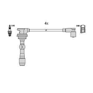 Tändkabelsats, hyundai i10 i, i20 i, kia picanto ii, rio iii, rio sedan iii, 2742003000, 2742003010, 2742003011, 2742003100, 27