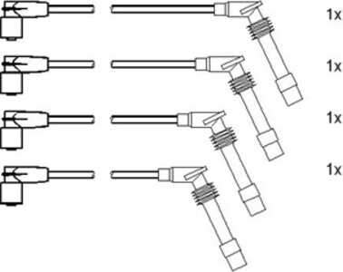 Tändkabelsats, opel omega b, omega b kombi, vectra b, vectra b halvkombi, vectra b kombi, 16 12 597, 90487569