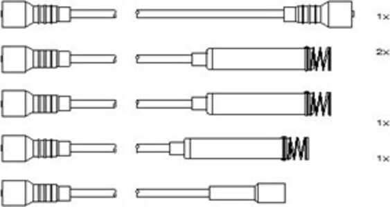 Tändkabelsats, opel frontera a, frontera a sport, omega a, omega a kombi, vauxhall frontera mk i, 16 12 497, 16 12 531, 9035055