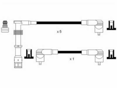 Tändkabelsats, audi 200 c3 avant, 200 c3 sedan, coupe b3, N 101 902 02, N 101 902 03, N 101 902 04, N 101 902 05, N 101 903 02