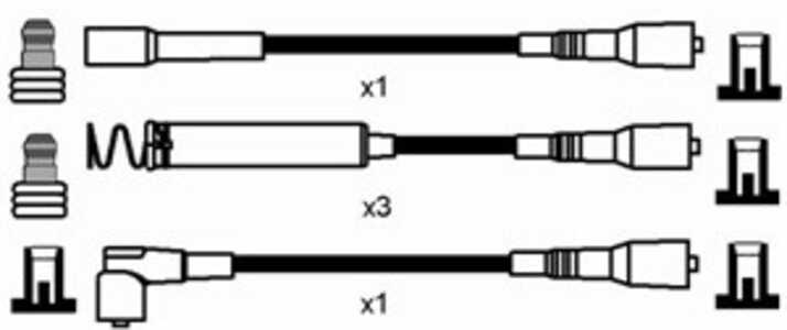 Tändkabelsats, opel,vauxhall, 1612498, 1612530, 90 350 554, 90 421 759, 90350554, 90421759