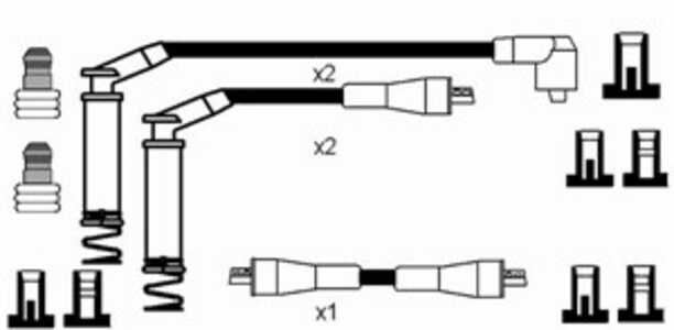 Tändkabelsats, opel,vauxhall, 1612560, 90 443 694