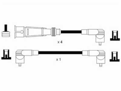 Tändkabelsats, , vw golf ii, golf iii, polo iii, polo classic iii, polo variant, vento