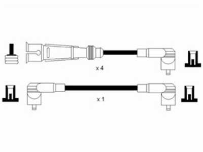 Tändkabelsats, vw polo iii, 032 905 483 G, N 104 300 03, N 104 300.03