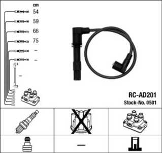 Tändkabelsats, audi a3, skoda octavia i, octavia combi i, vw passat b5, 06A 905 409 D