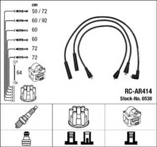 Tändkabelsats, land rover discovery i, mg mgb gt, rover 2000-3500, 2000-3500 halvkombi, ETC 8618, STC 8656