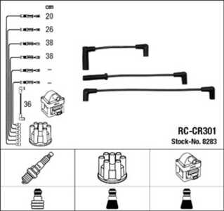 Tändkabelsats, jeep wrangler ii, 83507 180, 83507180